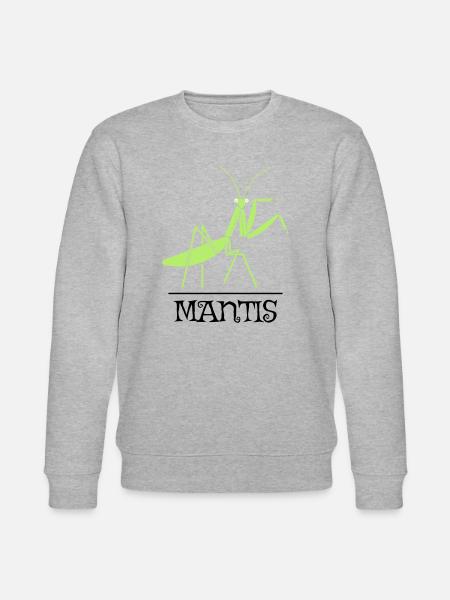 Gottesanbeterin – Illustration für Naturfreunde - Stanley/Stella Unisex Bio-Sweatshirt CHANGER - Grau meliert