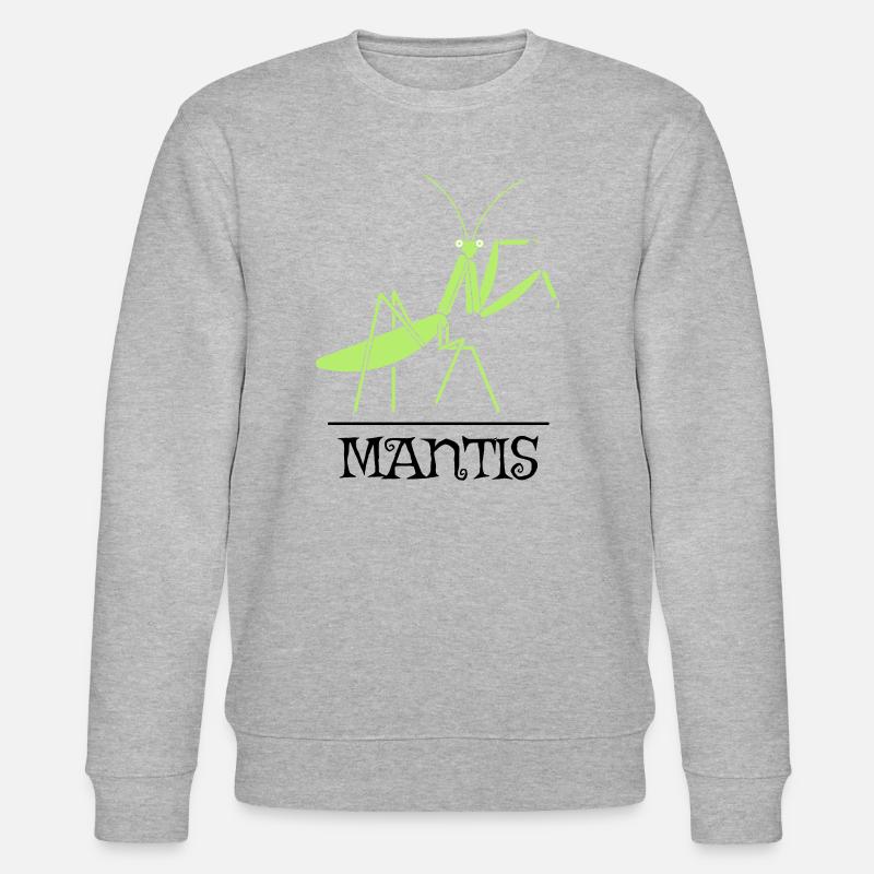 Gottesanbeterin – Mantis Insekt Natur - Stanley/Stella Unisex Bio-Sweatshirt CHANGER - Grau meliert