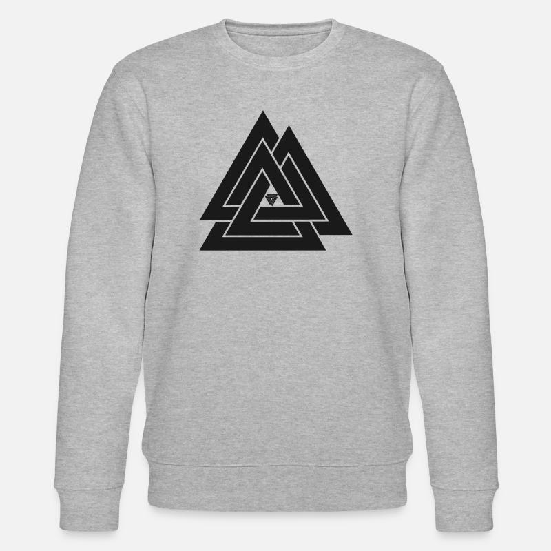 Valknut Wikinger Symbol - Stanley/Stella Unisex Bio-Sweatshirt CHANGER  - Grau meliert