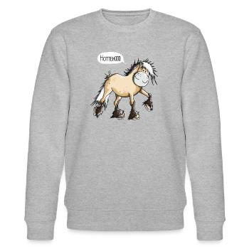 Hottehüüü Norweger - Stanley/Stella Unisex Bio-Sweatshirt CHANGER  - Grau meliert - Vorne - Nik (191cm) & Marisol (170cm)
