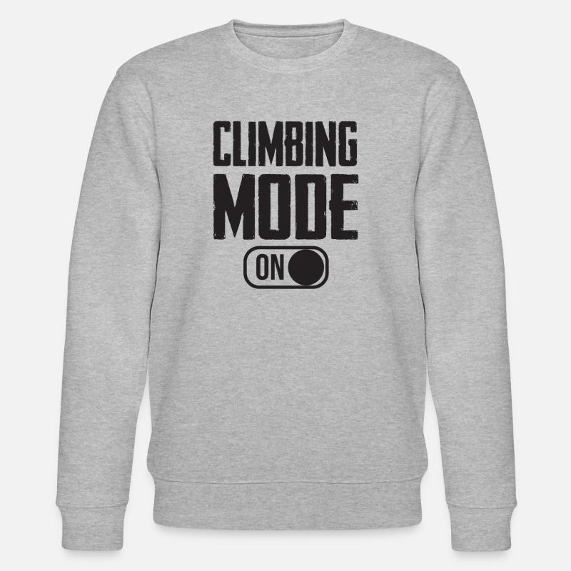 Klettermodus Einschalten Typografie - Stanley/Stella Unisex Bio-Sweatshirt CHANGER  - Grau meliert