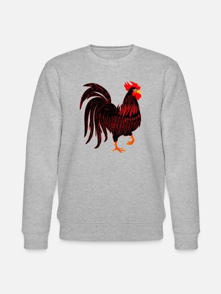 Schwarzer Hahn Coq - Stanley/Stella Unisex Bio-Sweatshirt CHANGER  - Grau meliert