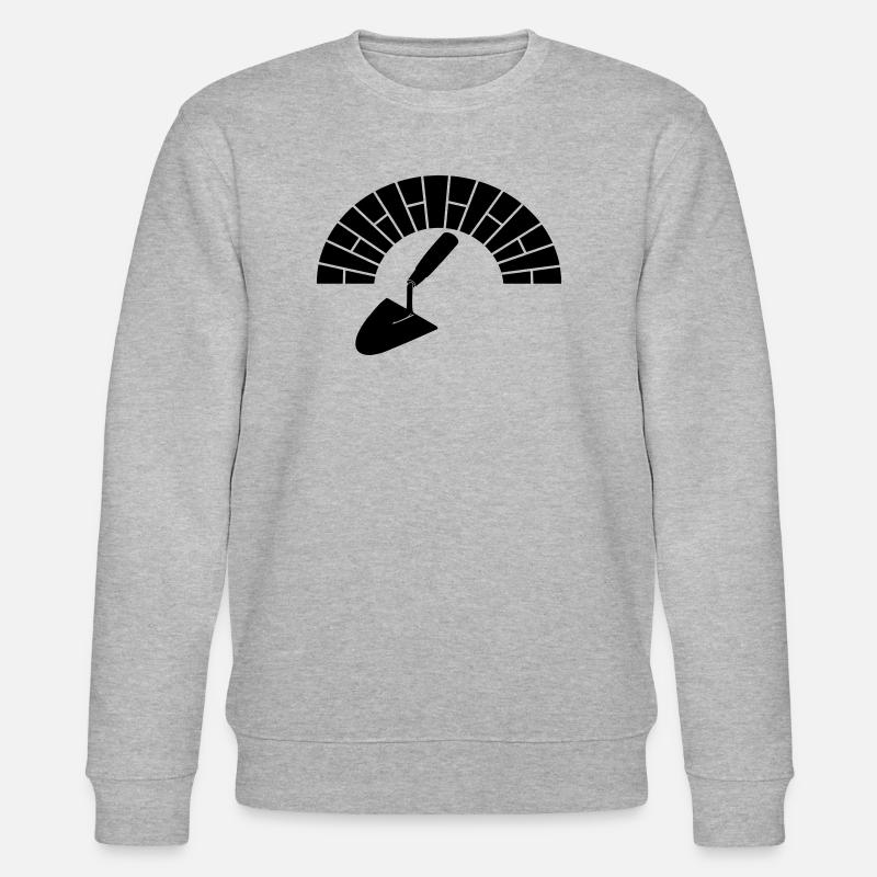 Mason masonry bricks with trowel logo - Stanley/Stella CHANGER Unisex Organic Sweatshirt - heather grey