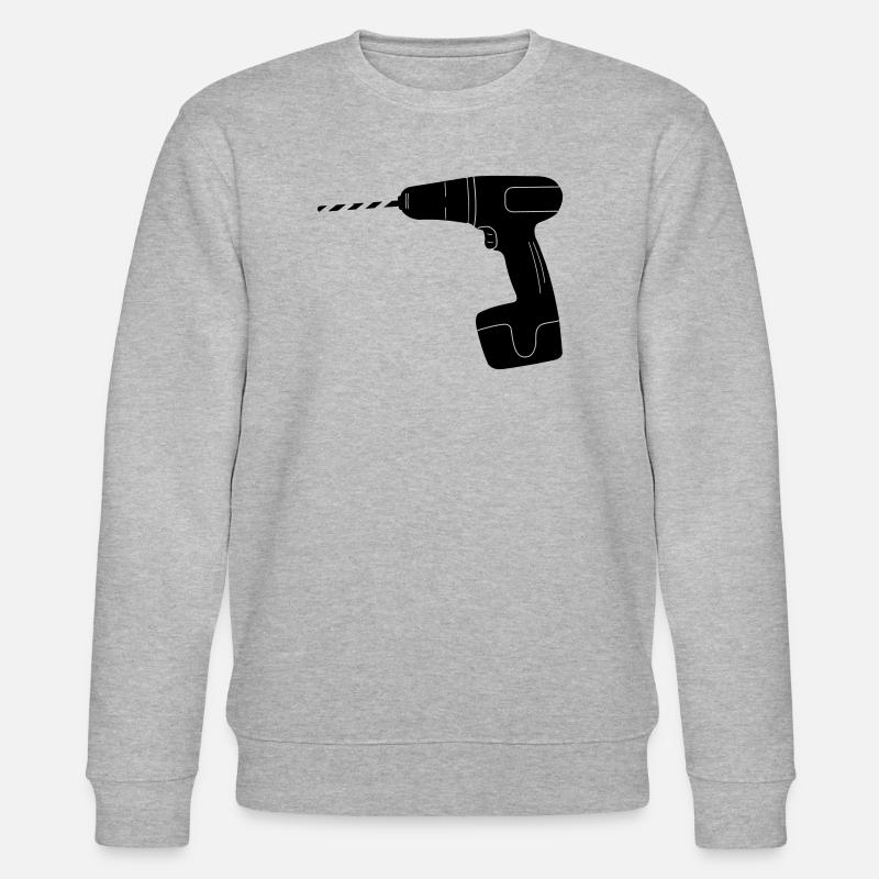 Tool drill logo - Stanley/Stella CHANGER Unisex Organic Sweatshirt - heather grey