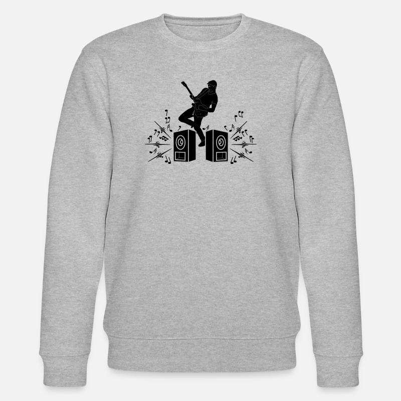 Gitarrist mit E-Gitarre - Stanley/Stella Unisex Bio-Sweatshirt CHANGER  - Grau meliert