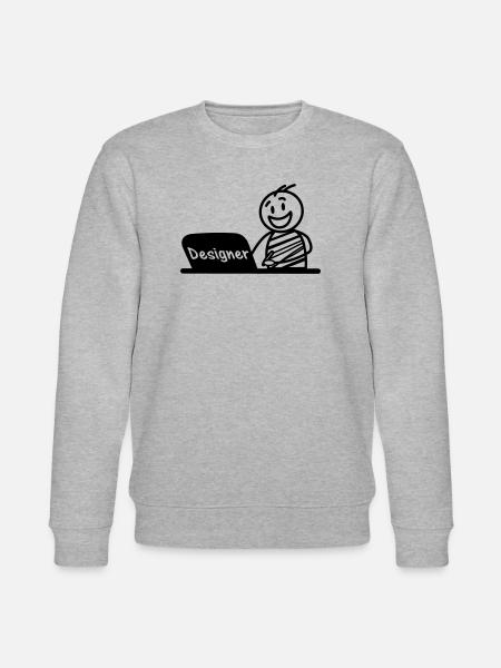 Work laptop designer - Stanley/Stella CHANGER Unisex Organic Sweatshirt - heather grey