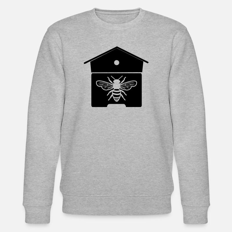 Bienenhaus oder Bienennest - Stanley/Stella Unisex Bio-Sweatshirt CHANGER  - Grau meliert