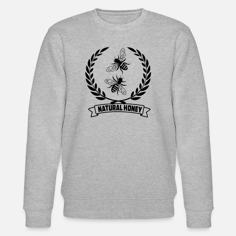 Bienen im Lorbeerkranz - Stanley/Stella Unisex Bio-Sweatshirt CHANGER  - Grau meliert
