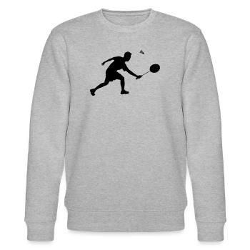 Badminton Schatten - Stanley/Stella Unisex Bio-Sweatshirt CHANGER  - Grau meliert - Vorne - Nik (191cm) & Marisol (170cm)