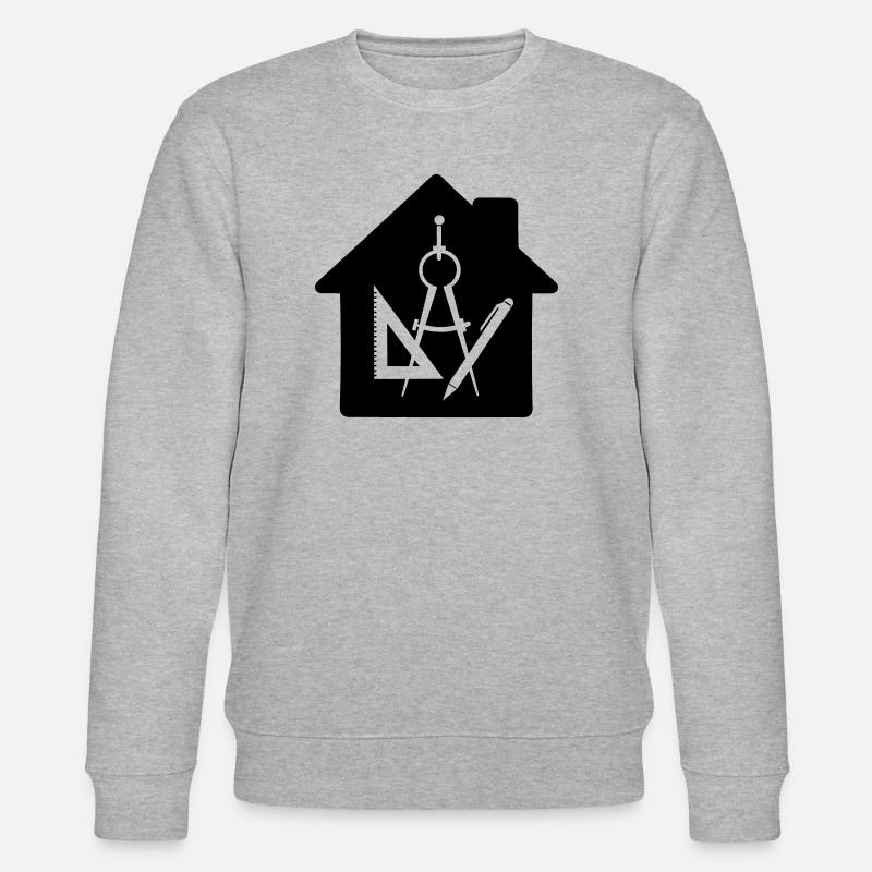 Logo maison d’architecte dessin 2 - Sweat bio CHANGER Stanley/Stella Unisexe - gris chiné