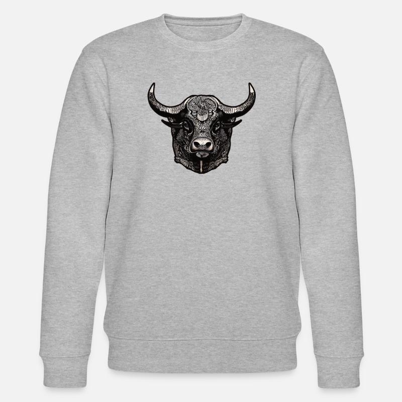 Tête de taureau - Sweat bio CHANGER Stanley/Stella Unisexe - gris chiné