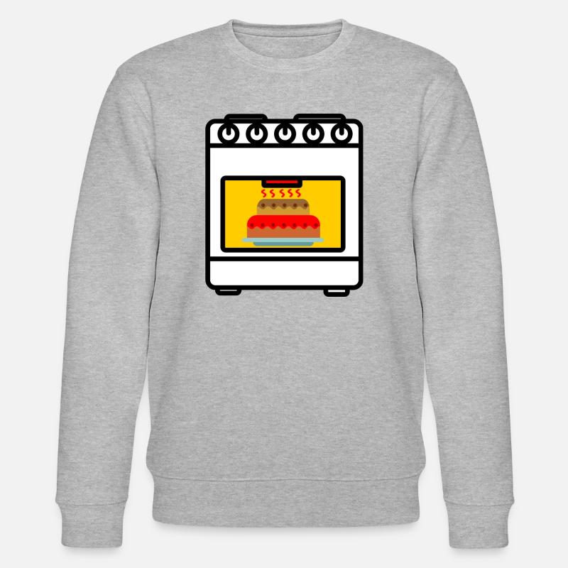 Backofen mit Kuchen - Stanley/Stella Unisex Bio-Sweatshirt CHANGER  - Grau meliert