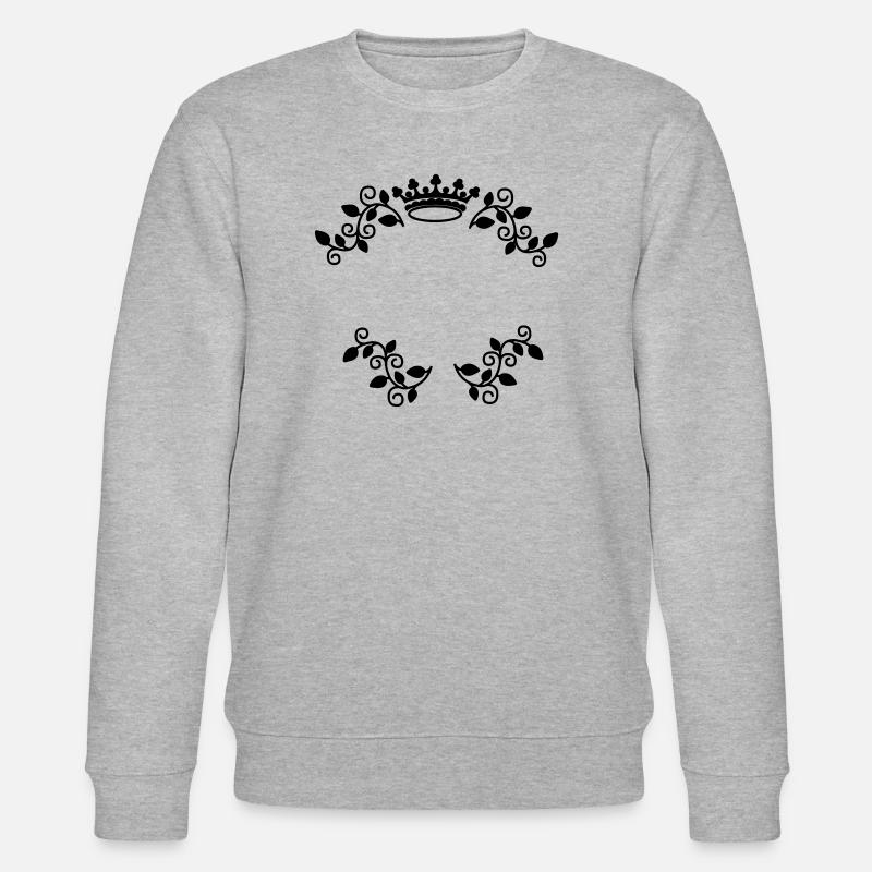 Decoration with crown - Stanley/Stella CHANGER Unisex Organic Sweatshirt - heather grey