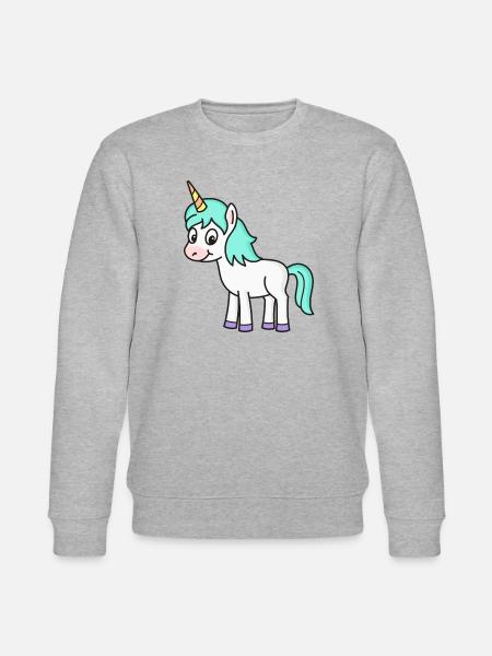 Einhorn Einhörner - Stanley/Stella Unisex Bio-Sweatshirt CHANGER  - Grau meliert