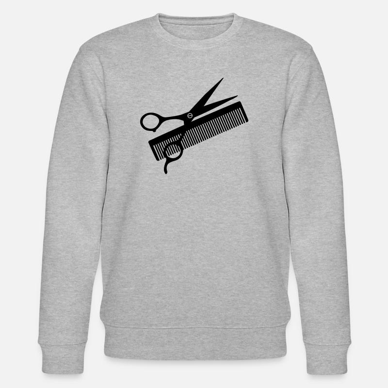 Logo Friseur - Stanley/Stella Unisex Bio-Sweatshirt CHANGER  - Grau meliert