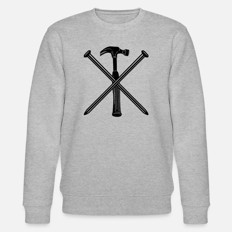 Marteau et clous - Sweat bio CHANGER Stanley/Stella Unisexe - gris chiné