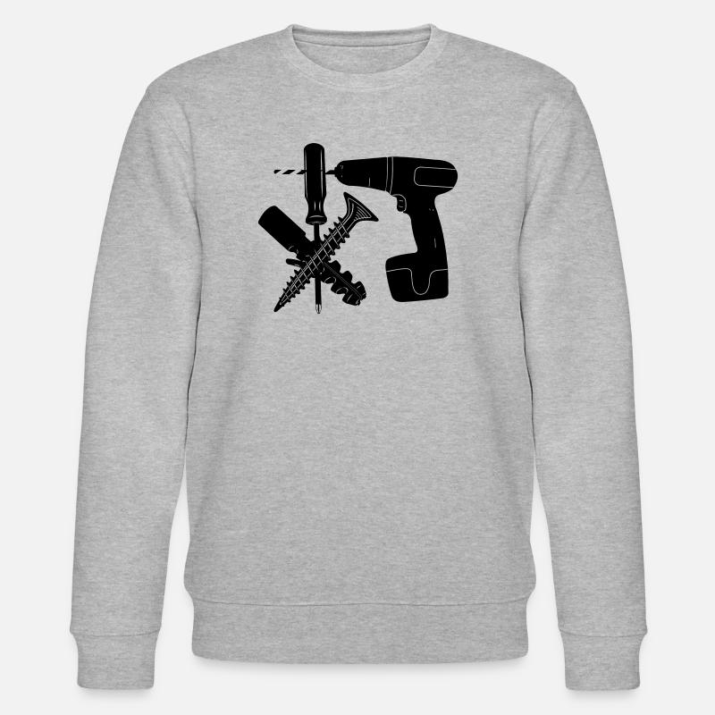 Screw and plug drill - Stanley/Stella CHANGER Unisex Organic Sweatshirt - heather grey