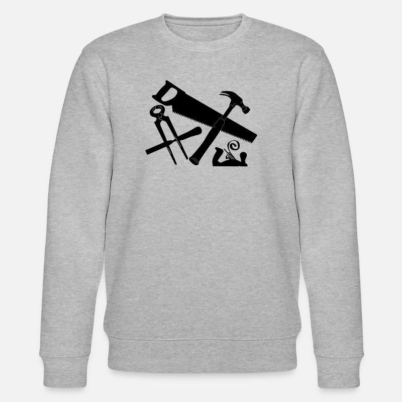 Carpenter tool logo - Stanley/Stella CHANGER Unisex Organic Sweatshirt - heather grey