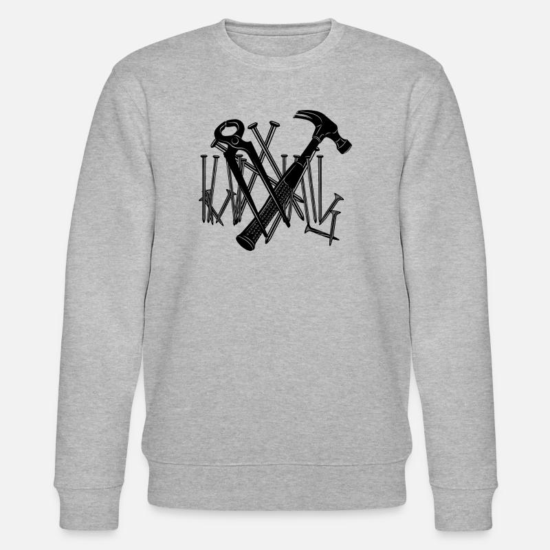 Outils et clous de menuiserie - Sweat bio CHANGER Stanley/Stella Unisexe - gris chiné