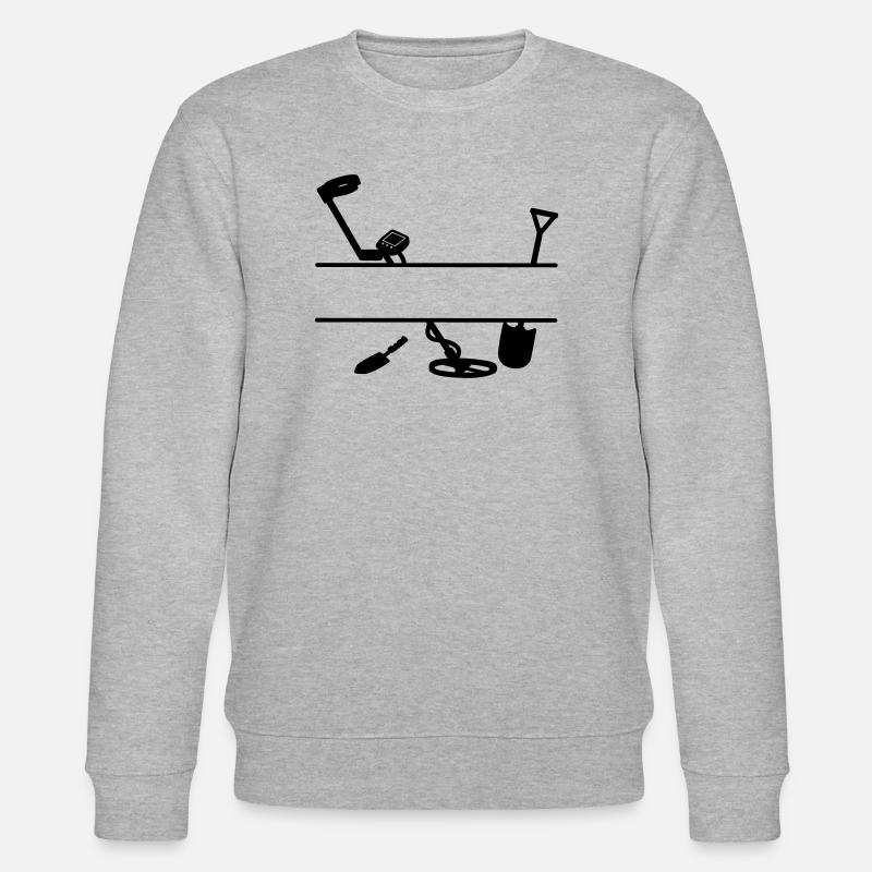 Metalldetektor-Logo - Stanley/Stella Unisex Bio-Sweatshirt CHANGER  - Grau meliert