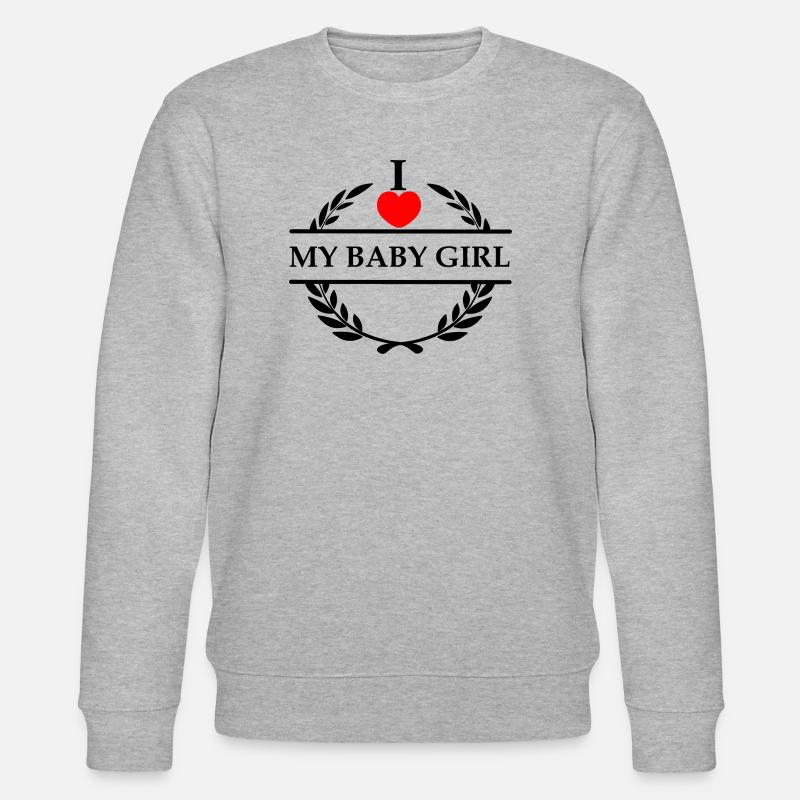 Ich liebe mein kleines Mädchen - Stanley/Stella Unisex Bio-Sweatshirt CHANGER  - Grau meliert