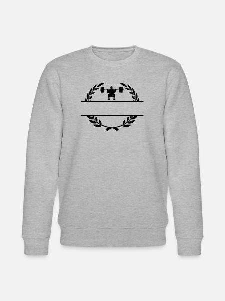 Gewichtheber im Lorbeerkranz - Stanley/Stella Unisex Bio-Sweatshirt CHANGER - Grau meliert