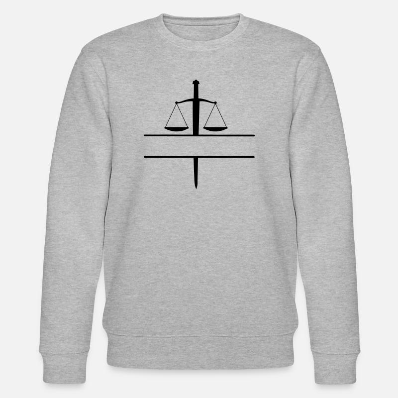 Monogramme de l’épée de justice - Sweat bio CHANGER Stanley/Stella Unisexe - gris chiné