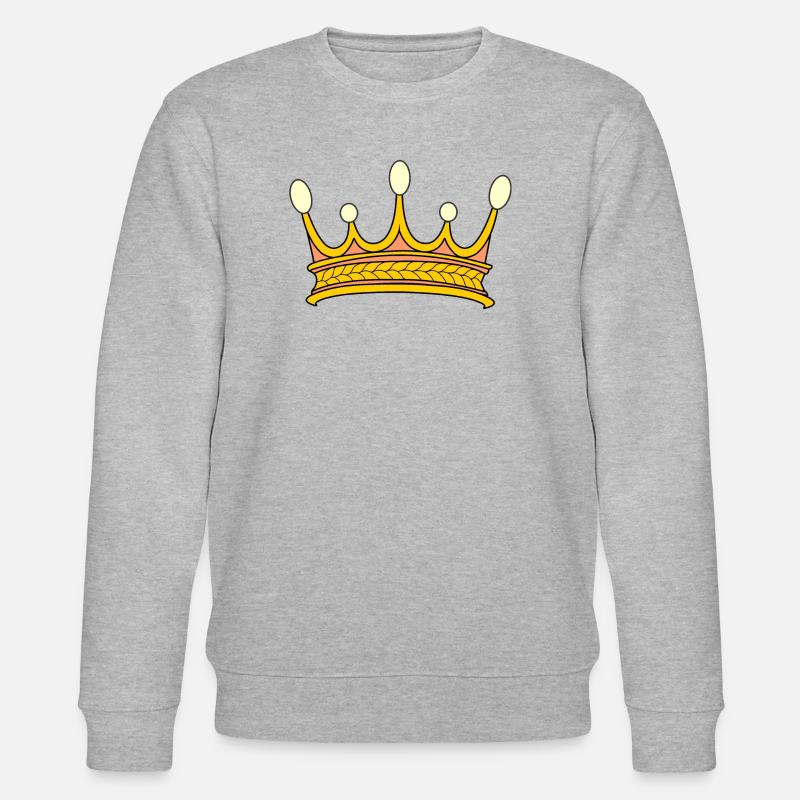Goldene Krone mit fünf Perlen. - Stanley/Stella Unisex Bio-Sweatshirt CHANGER  - Grau meliert