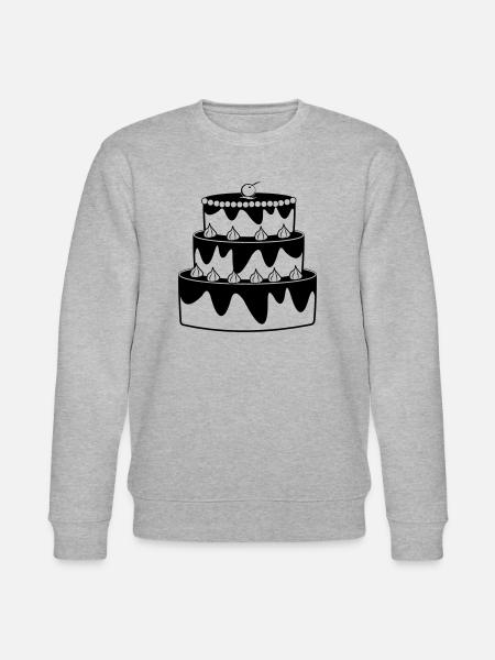 Birthday cake shadow image - Stanley/Stella CHANGER Unisex Organic Sweatshirt - heather grey