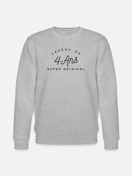 Cadeau 4 ans - Sweat bio CHANGER Stanley/Stella Unisexe - gris chiné