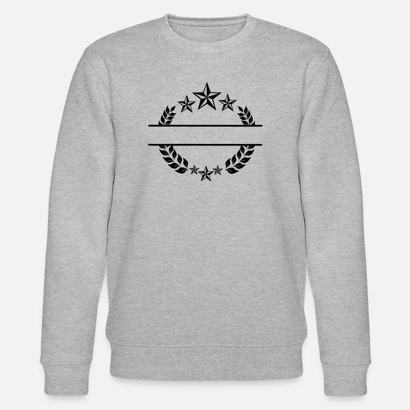 Laurel wreath with stars - Stanley/Stella CHANGER Unisex Organic Sweatshirt - heather grey