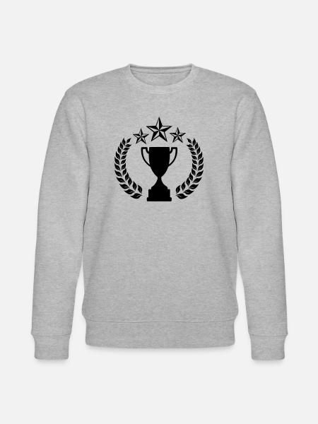 Laurel wreath with above three stars - Stanley/Stella CHANGER Unisex Organic Sweatshirt - heather grey