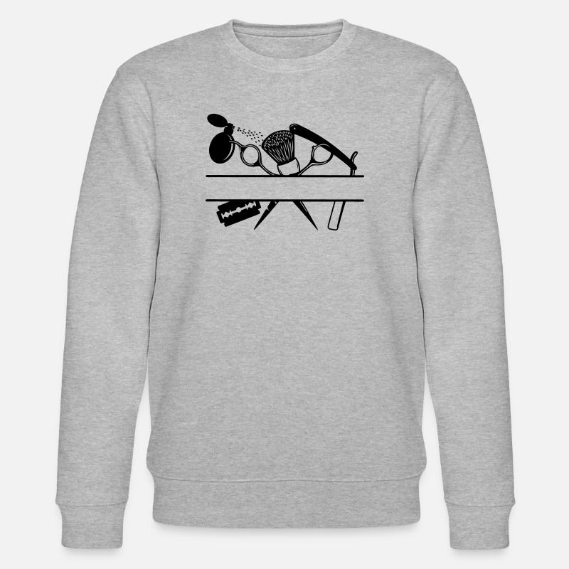 Bannière de texte d’attributs de coiffeurs - Sweat bio CHANGER Stanley/Stella Unisexe - gris chiné