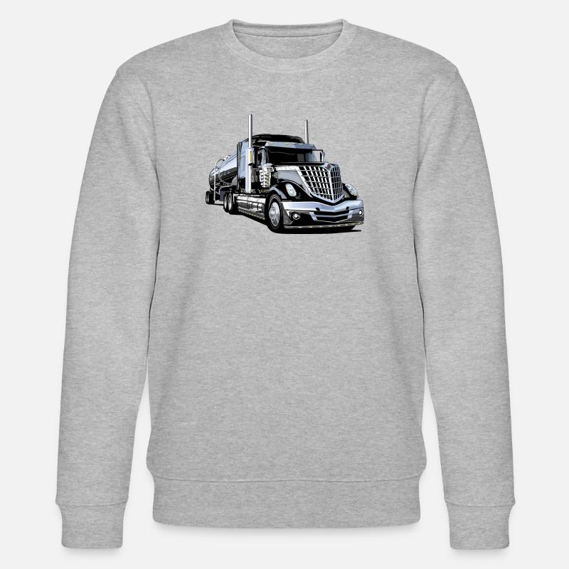 Sattelschlepper aus Chrom und PS - Stanley/Stella Unisex Bio-Sweatshirt CHANGER  - Grau meliert