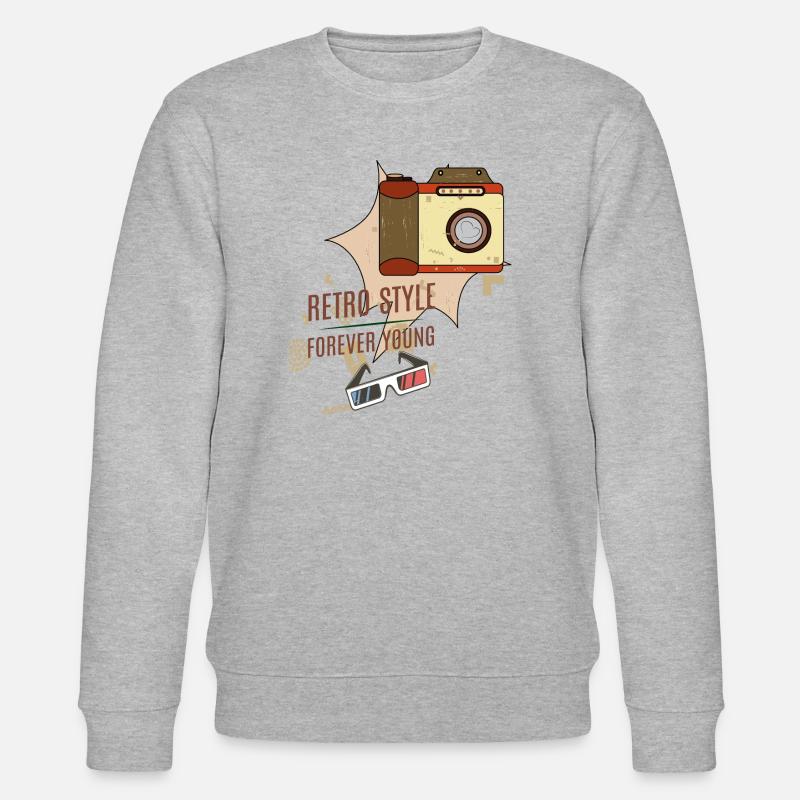 Retro Style - Stanley/Stella Unisex Bio-Sweatshirt CHANGER  - Grau meliert