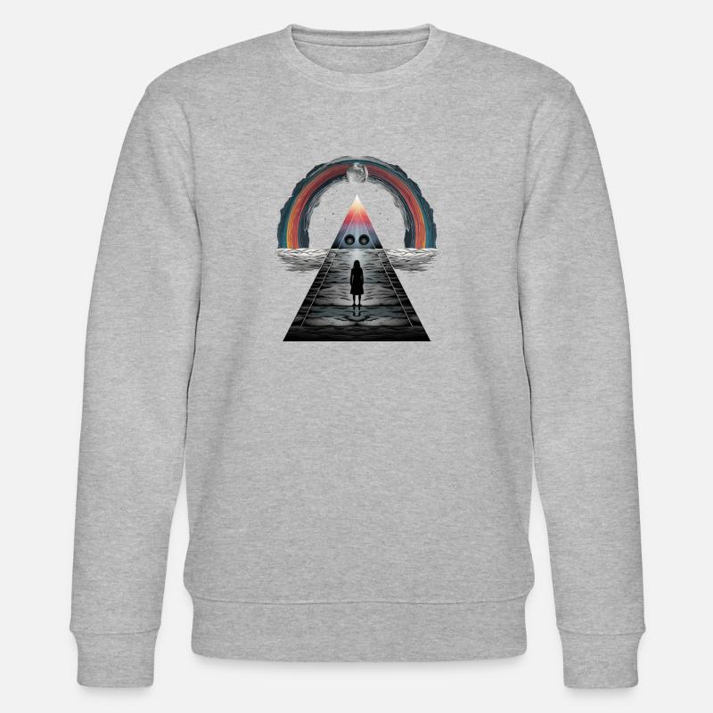 Regenbogenpyramide Mondlicht-Tango Zwielichtig - Stanley/Stella Unisex Bio-Sweatshirt CHANGER  - Grau meliert