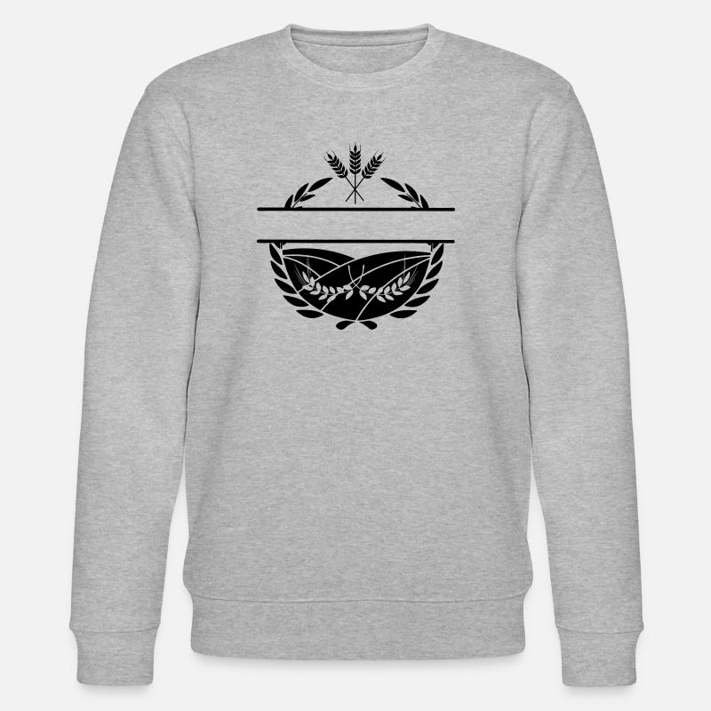 Espace texte Laurier gerbe farmer - Sweat bio CHANGER Stanley/Stella Unisexe - gris chiné