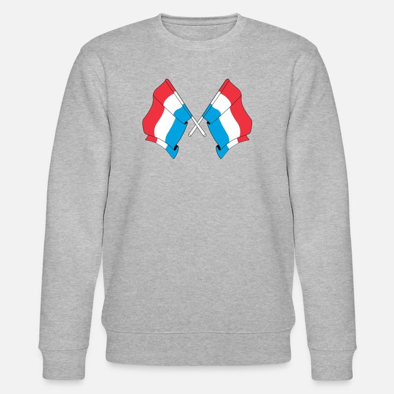 Deux drapeaux du Luxembourg - Sweat bio CHANGER Stanley/Stella Unisexe - gris chiné
