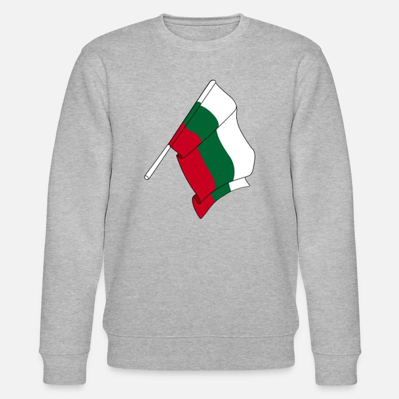 Flagge Bulgarien - Stanley/Stella Unisex Bio-Sweatshirt CHANGER  - Grau meliert