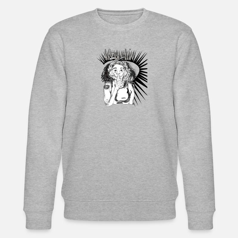 Afro-Chic-Vecter-Kunst - Stanley/Stella Unisex Bio-Sweatshirt CHANGER - Grau meliert