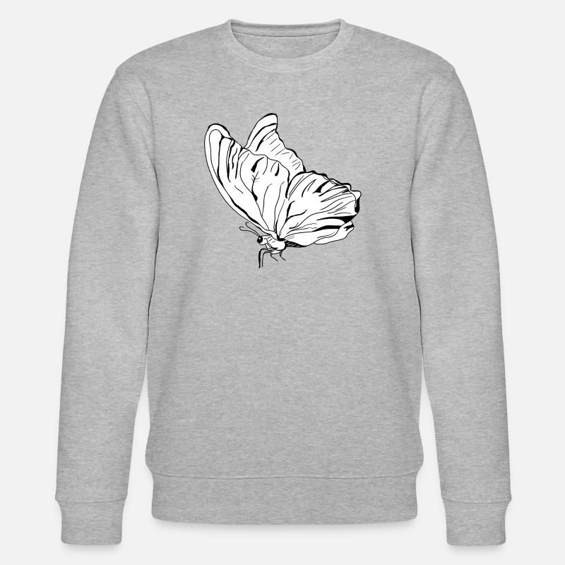 papillon vecter - Sweat bio CHANGER Stanley/Stella Unisexe - gris chiné