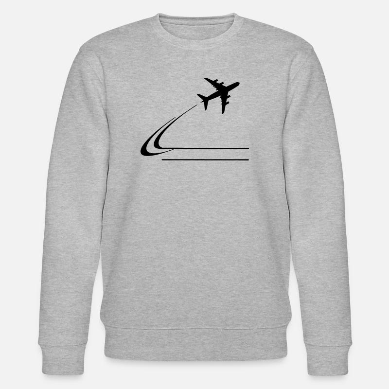 Vom Flugzeug wegfliegen - Stanley/Stella Unisex Bio-Sweatshirt CHANGER  - Grau meliert