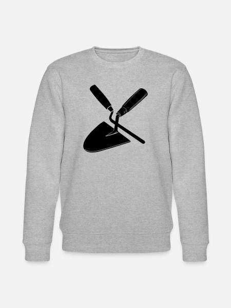 Joint nail and trowel, mason's tools - Stanley/Stella CHANGER Unisex Organic Sweatshirt - heather grey