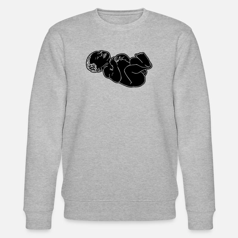 Illustration d’ombre de bébé nouveau-né - Sweat bio CHANGER Stanley/Stella Unisexe - gris chiné