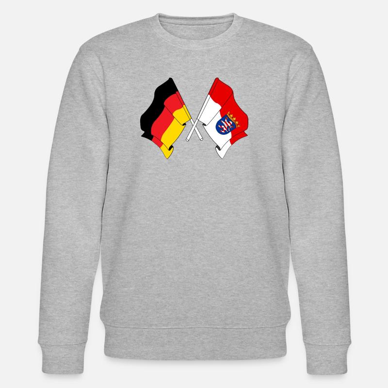 Flagge Deutschland, Hessen - Stanley/Stella Unisex Bio-Sweatshirt CHANGER  - Grau meliert