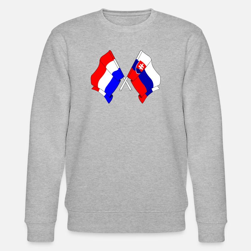 Flagge der Niederlande, Slowakei - Stanley/Stella Unisex Bio-Sweatshirt CHANGER  - Grau meliert