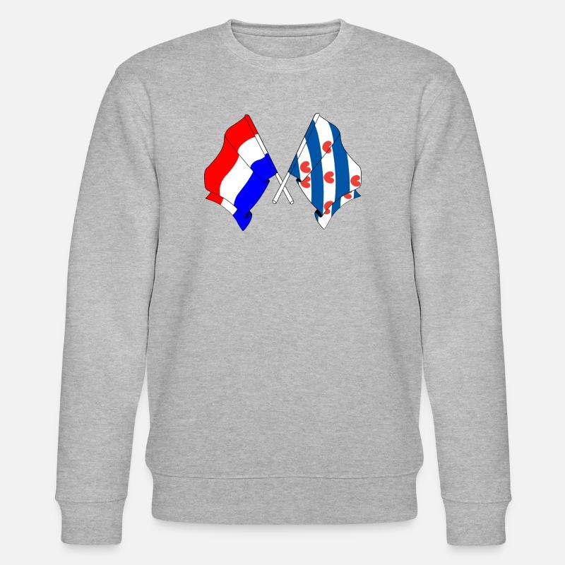 Drapeau des Pays-Bas, Frise croisé - Sweat bio CHANGER Stanley/Stella Unisexe - gris chiné