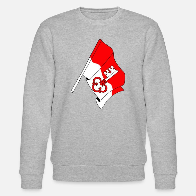 Flagge Obwalden Schweiz - Stanley/Stella Unisex Bio-Sweatshirt CHANGER  - Grau meliert