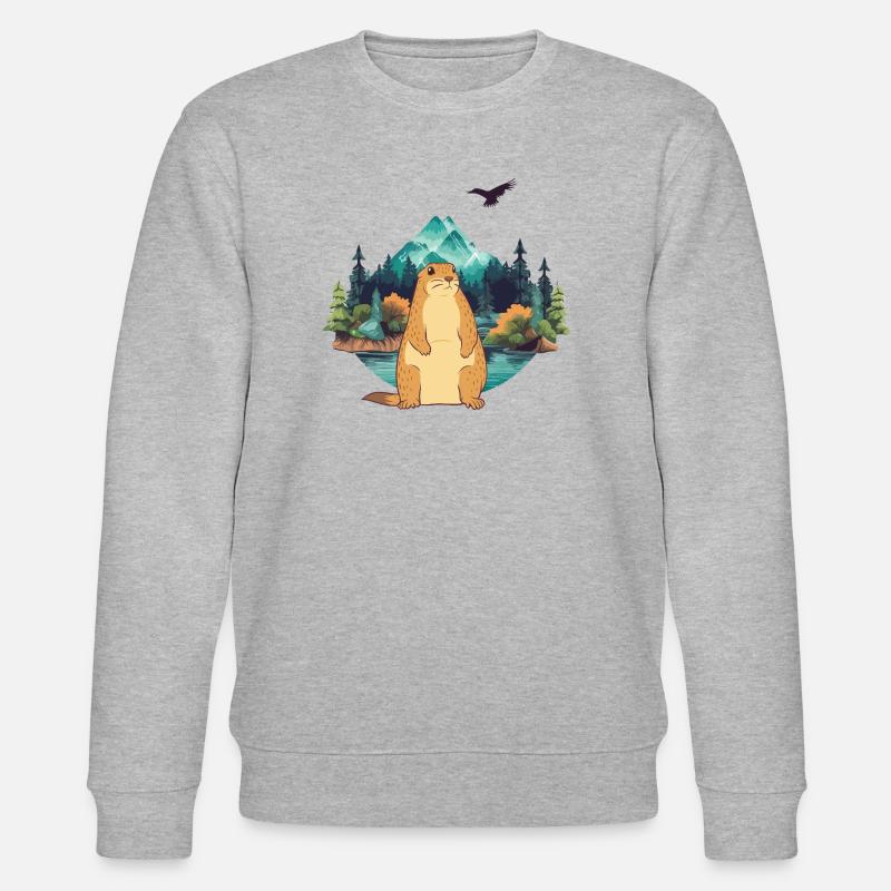 Murmeltier - Stanley/Stella Unisex Bio-Sweatshirt CHANGER  - Grau meliert