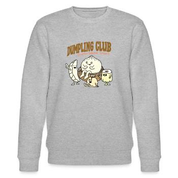 Dumpling Club - Stanley/Stella CHANGER Unisex Organic Sweatshirt - heather grey - Front - Nik (191cm) & Marisol (170cm)